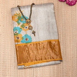 Maya Sunstripe Printed Tussar Saree