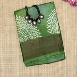 Maya Mandala Printed Tussar Saree