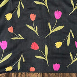 Maya Midnight Tulip Printed Tussar Saree