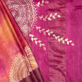 Maya Mandala Printed Tussar Saree
