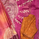 Maya Mandala Printed Tussar Saree