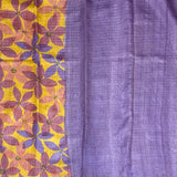 Maya Floral Zari Checks Tussar Saree