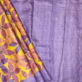 Maya Floral Zari Checks Tussar Saree