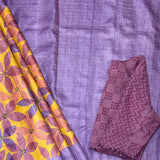 Maya Floral Zari Checks Tussar Saree