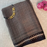 Handwoven Matka Silk Saree - Black
