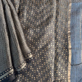 Handwoven Matka Silk Saree - Black