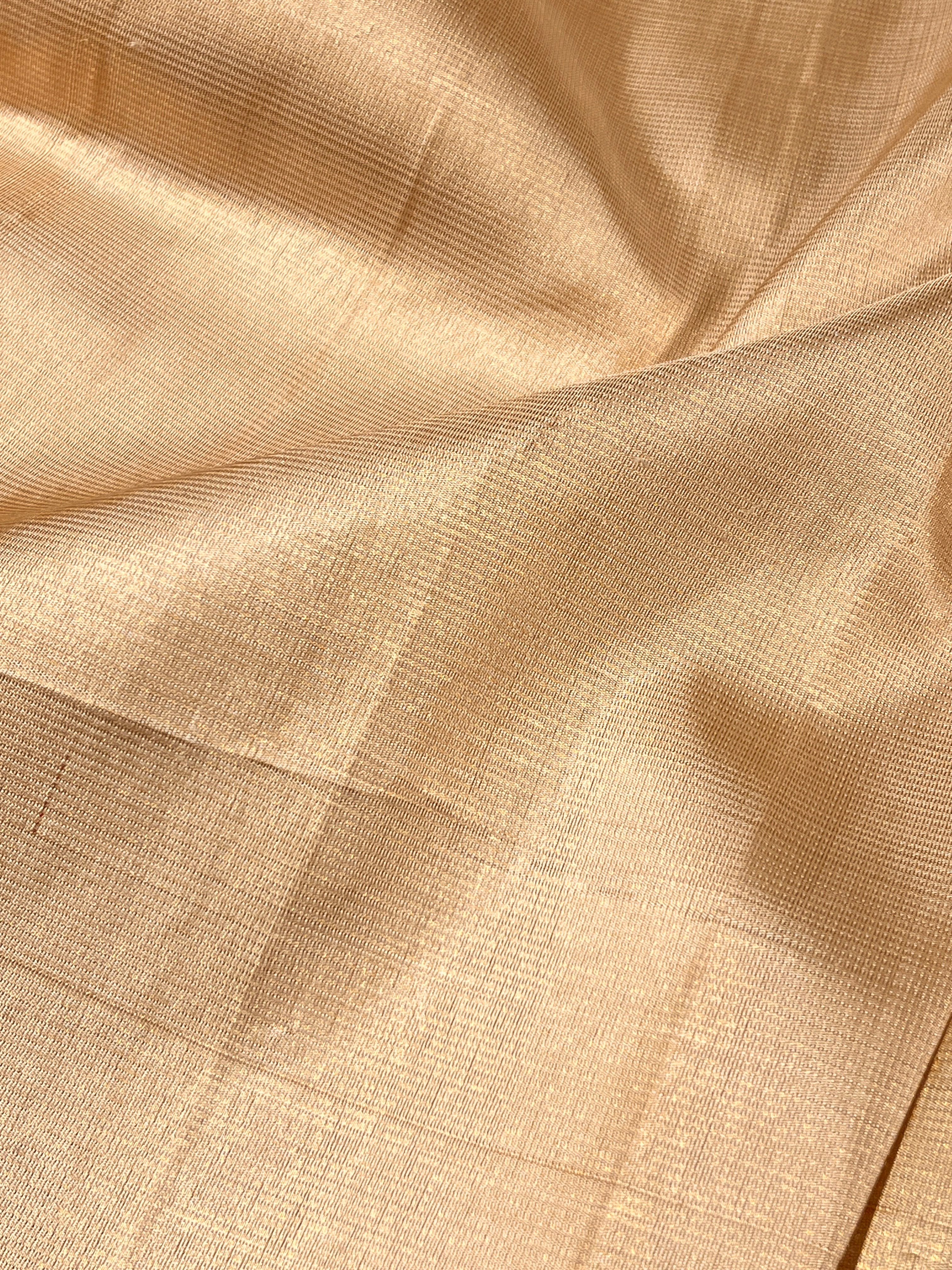 Zari striped kanchipuram silk fabric