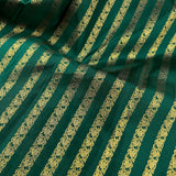 Ornate striped kanchipuram silk fabric