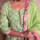 Green Kota Kalidar Set