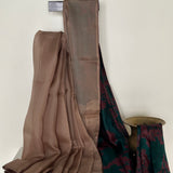 Mishrita Organza Flip Saree - Mocha