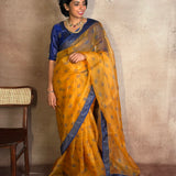 Mishrita Blocks Organza saree