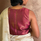 Violet Zari Striped Silk Sleeveless Blouse