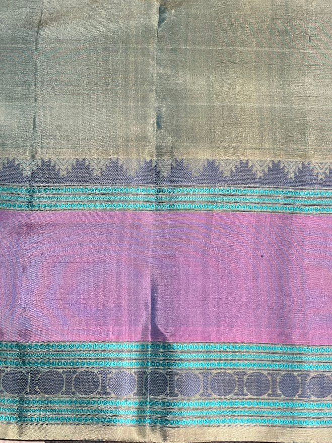 Kimaya blue silk saree 4