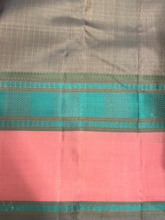 Kimaya pastel green silk saree 5