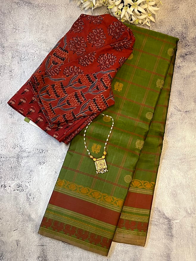 Kimaya checked silk saree