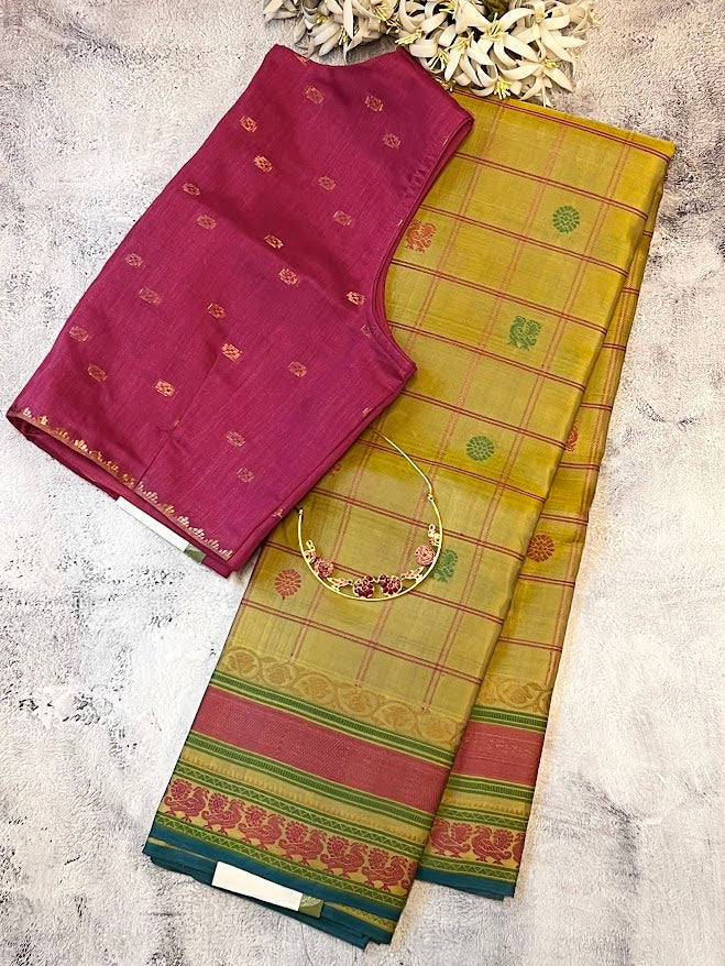 Kimaya checked silk saree