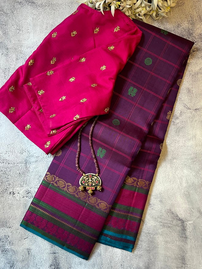 Kimaya checked silk saree