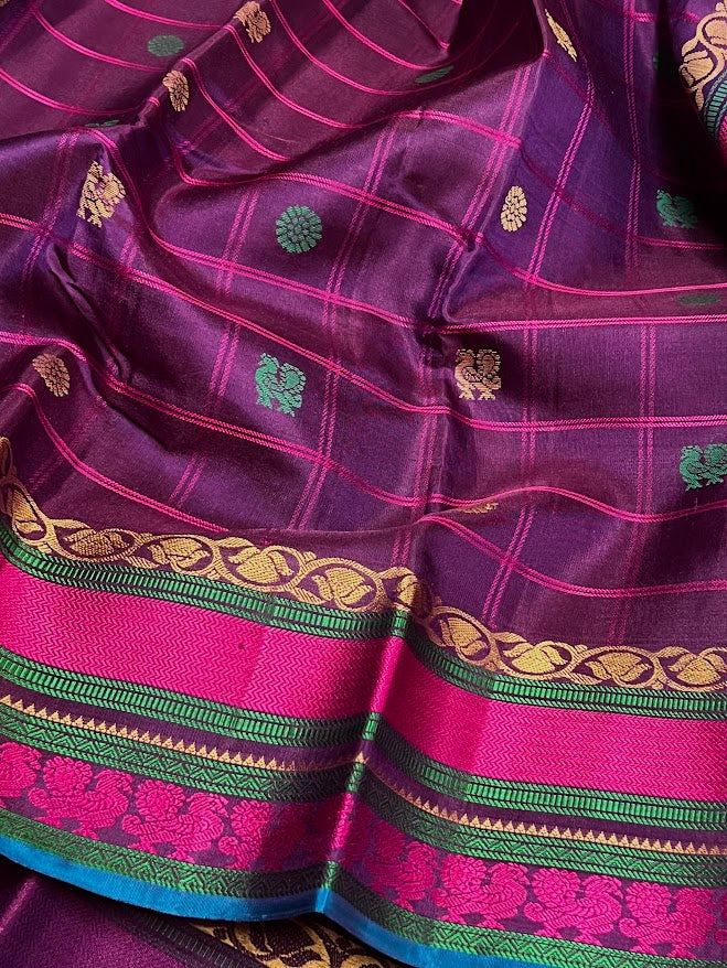 Kimaya checked silk saree