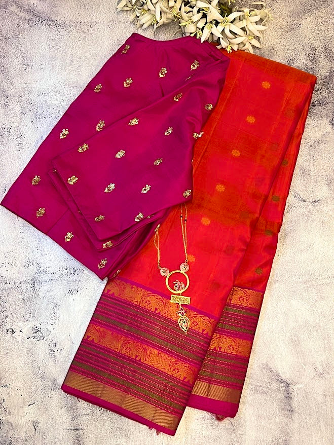 Kimaya elephant border silk saree