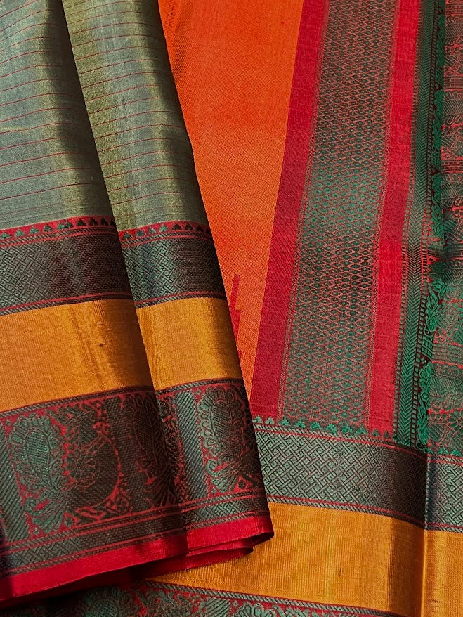 Kimaya lines silk saree green