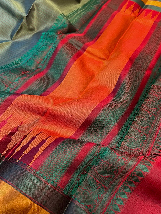 Kimaya lines silk saree green