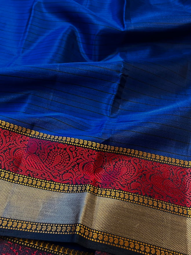 Kimaya peacock border silk saree