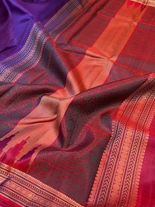 Kimaya plain silk saree