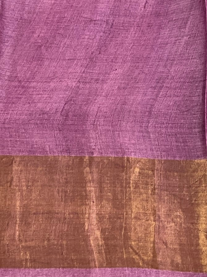 Maya - Lilac tussar printed saree 3