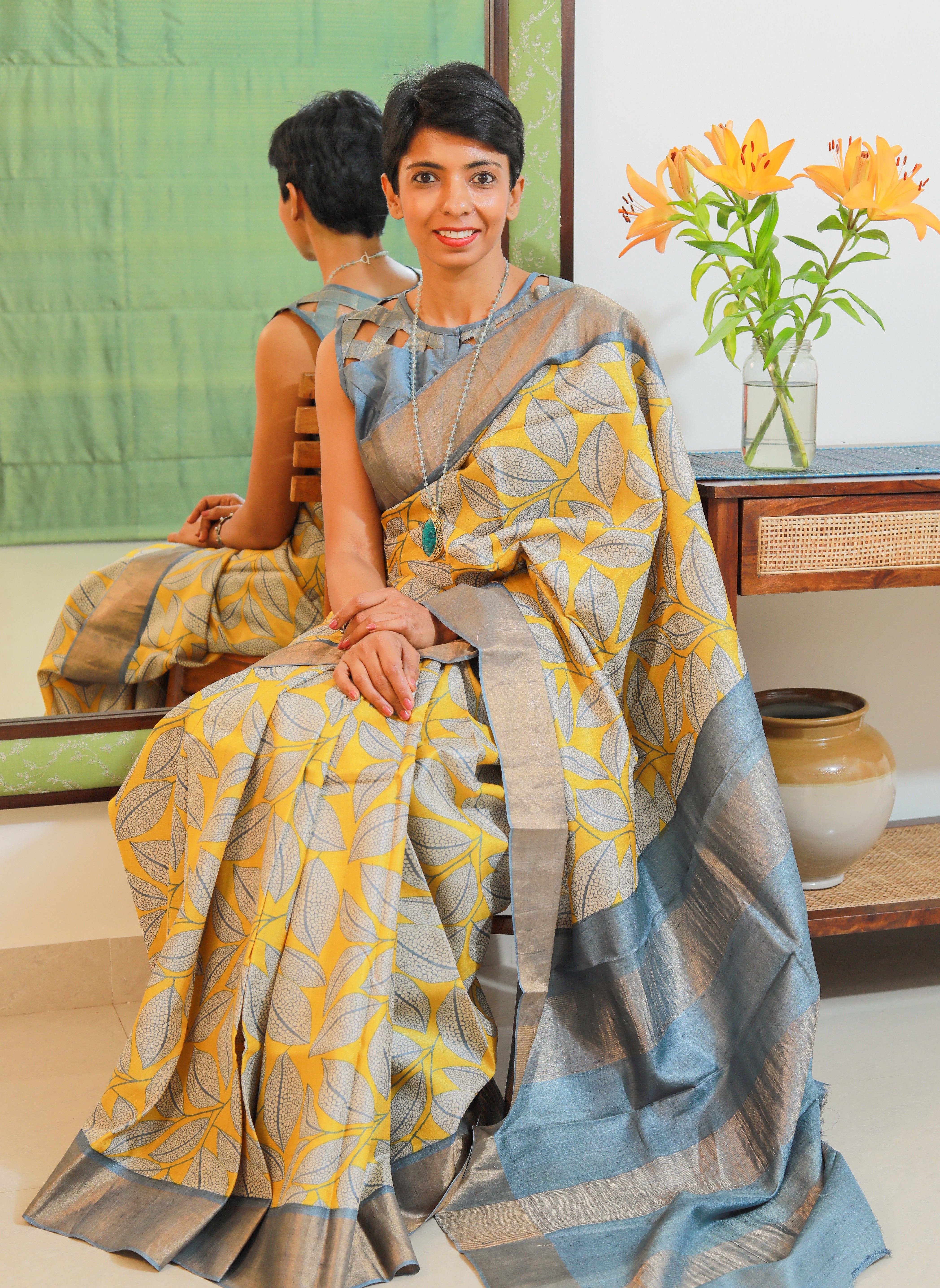 Maya foliage saree