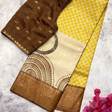 Maya arch printed tussar saree