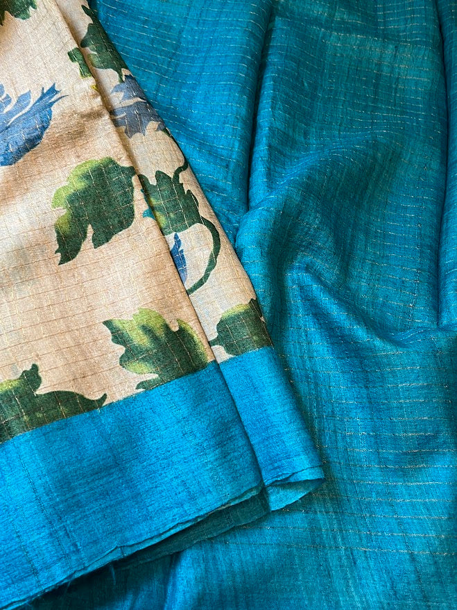 Maya leaves tussar saree