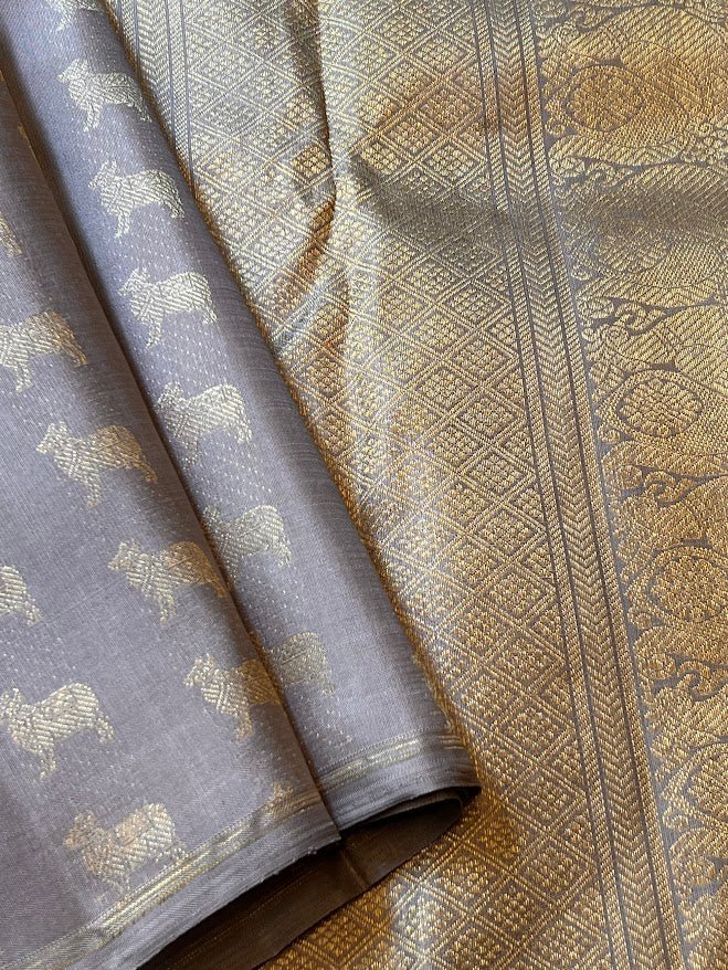 Meera mocha kamadhenu kanchipuram silk saree 5