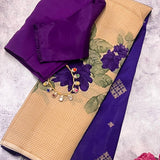 Mila buttercup korvai kanchipuram silk saree