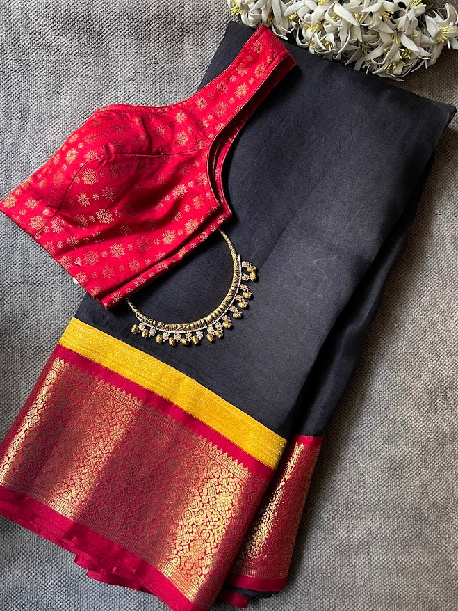 Mishrita Black organza saree