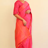 Charita coloured checked kanchipuram silk saree