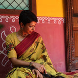 Iniya kalamkari saree with silk border