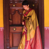 Meera polka dot kanchipuram silk saree