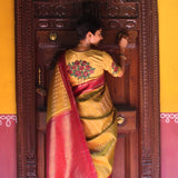 Meera polka dot kanchipuram silk saree