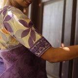 Printed tussar blouse