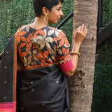 Printed tussar blouse