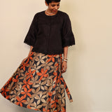 Tussar wrap skirt