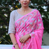 Grey kota embroidered blouse