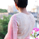 Cream kota embroidered blouse