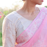 Cream kota embroidered blouse