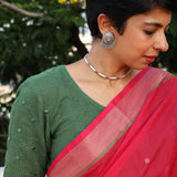 Green kota embroidered blouse