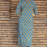 Blue foliage kurta