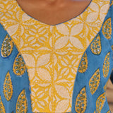 Blue foliage kurta