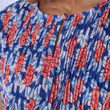 Printed pleated top