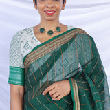 Hand printed kanchi cotton blouse