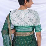 Hand printed kanchi cotton blouse